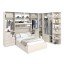 Guarda-Roupa de Canto Completo e com Cama Baú 1222 Carvalho Claro